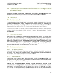 3.0 Affected Environment and Environmental Consequences of the Alternatives