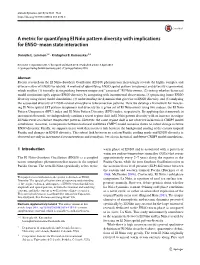 A Metric for Quantifying El Niño Pattern Diversity with Implications for ENSO–Mean State Interaction