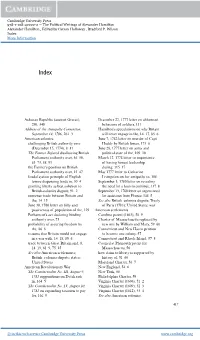 Cambridge University Press 978-1-108-42222-2 — the Political Writings of Alexander Hamilton Alexander Hamilton , Edited by Carson Holloway , Bradford P