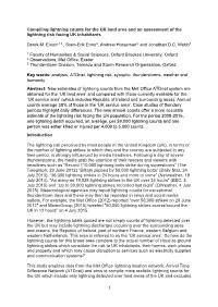 Compiling Lightning Counts for the UK Land Area and an Assessment of the Lightning Risk Facing UK Inhabitants