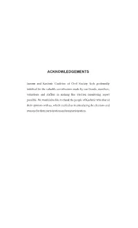 Election Monitoring Report 2008