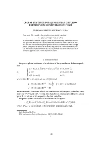 Global Existence for Quasilinear Diffusion Equations in Nondivergence Form