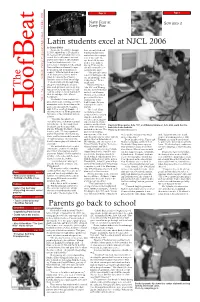 Latin Students Excel at NJCL 2006 Parents Go Back to School