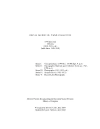 S:\RECSND\RSREF\Finding Aids\Secrist.Wpd