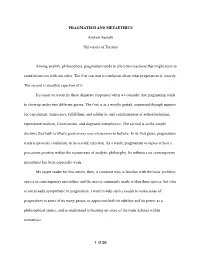 Sepielli Pragmatism