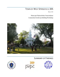 Town of West Springfield,Ma Summary of Findings