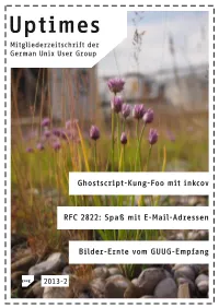 Uptimes Mitgliederzeitschrift Der German Unix User Group