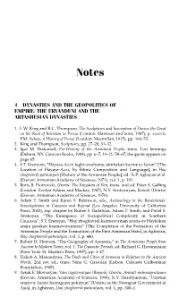 1 Dynasties and the Geopolitics of Empire: the Ervanduni and the Artashesian Dynasties
