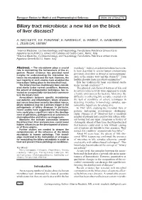 Biliary Tract Microbiota: a New Kid on the Block of Liver Diseases?