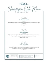 CC Drink Menu