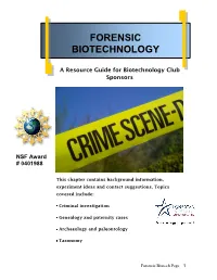 Forensic Biotechnology