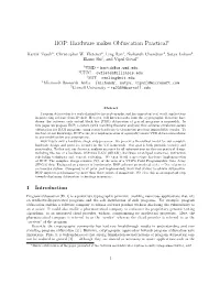 HOP: Hardware Makes Obfuscation Practical∗