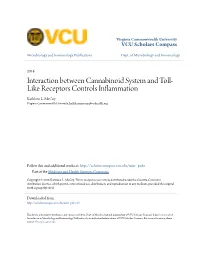 Interaction Between Cannabinoid System and Toll-Like Receptors Controls Inflammation