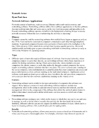 Kenneth Arnes Ryan Paul Jaca Network Software Applications History