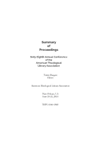 Summary of Proceedings