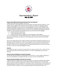 Superintendent's Report