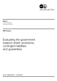 Evaluating the Government Balance Sheet Provisions Contingent