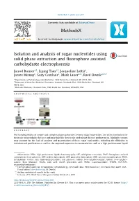Isolation and Analysis of Sugar Nucleotides Using Solid Phase Extraction and ﬂuorophore Assisted Carbohydrate Electrophoresis