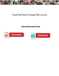 Royal Mail Return Postage Paid Licence