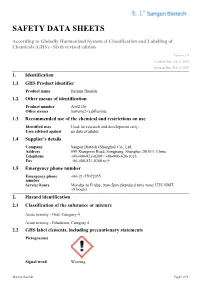 Safety Data Sheets