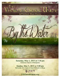 Spring 2015 Concert Program