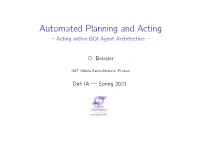 Acting Within BDI Agent Architecture –
