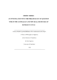 An Investigation Into the Phraseology of Question