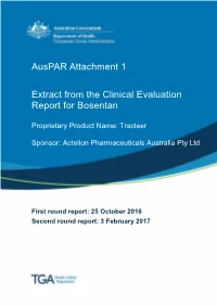 Attachment: Extract from Clinical Evaluation Bosentan