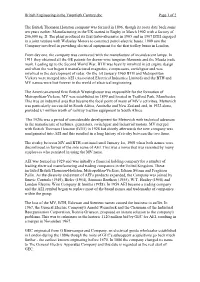British Engineering in the Twentieth Century.Doc Page 1 of 2 the British