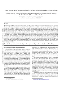 Dark, Beyond Deep: a Paradigm Shift to Cognitive AI with Humanlike Common Sense