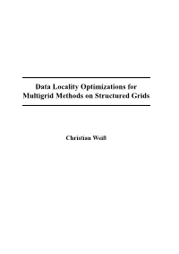 Data Locality Optimizations for Multigrid Methods on Structured Grids