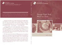 Foreign High-Tech R&D in China