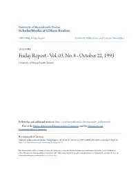 Friday Report University Publications and Campus Newsletters