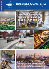 Hospitality Sector in Russia: Anticipating 2018 FIFA World Cup