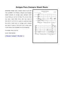 Sheet Music of Amigos Para Siempre You Need to Signup, Download Music Sheet Notes in Pdf Format Also Available for Offline Reading