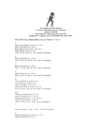 Complete Scenery Information for Select Plays