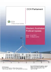 Federal Political Update