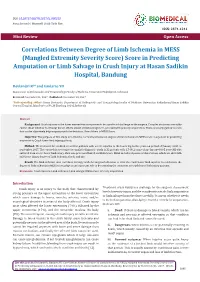(Mangled Extremity Severity Score) Score in Predicting Amputation Or Limb Salvage in Crush Injury at Hasan Sadikin Hospital, Bandung