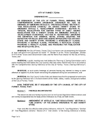 Ordinance No