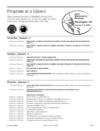Program at a Glance