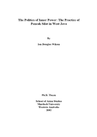 The Practice of Pencak Silat in West Java