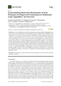 Understanding Molecular Mechanisms of Seed Dormancy for Improved Germination in Traditional Leafy Vegetables: an Overview