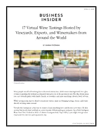 17 Virtual Wine Tastings Hosted by Vineyards, Experts, and Winemakers from Around the World