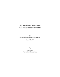 A Case Study Review of Tax Increment Financing