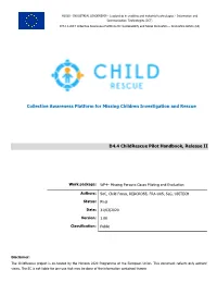 Childrescue D4.4 Childrescue Pilot Handbook Release IΙ V1.0.Pdf