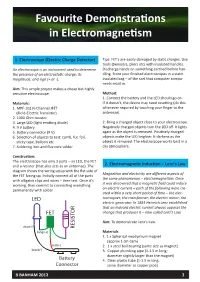 Favourite Demonstrations in Electromagnetism