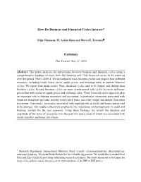 How Do Business and Financial Cycles Interact?