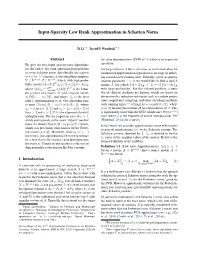 Input-Sparsity Low Rank Approximation in Schatten Norm