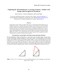 Learning Geometry, Number and Design with the Spiral of Theodorus