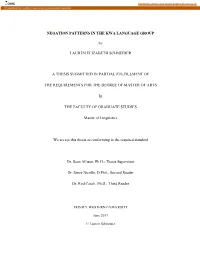 NEGATION PATTERNS in the KWA LANGUAGE GROUP by LAUREN